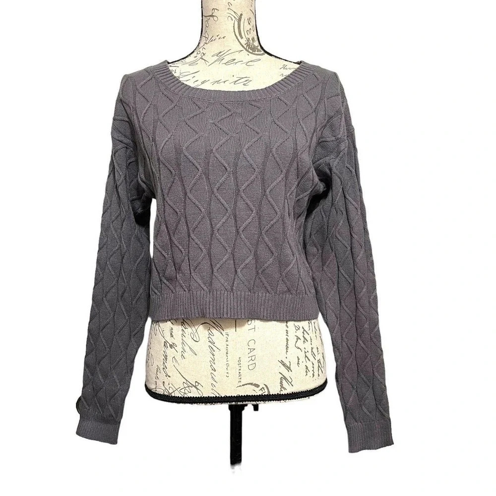 Aster Cropped Knit Pullover Sweater Size Medium‎